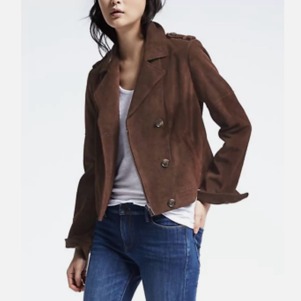 Banana Republic Suede Moto Style Jacket